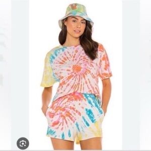 Revolve INC Its Now Cool Tie Dye Rainbow
Lounge Shorts XS